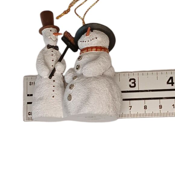 VTG 1999 Lang And Wise Snowmen Ornament "On Our Way" By Anna Krajewski With Box - Picture 9 of 14